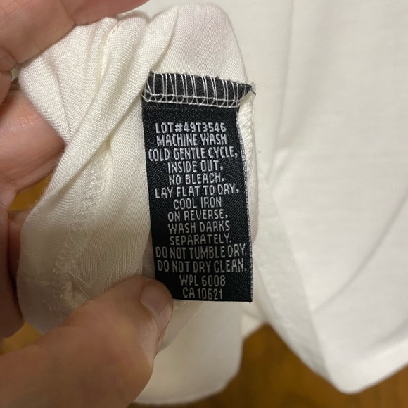 Rock & Roll Cowgirl Cream Lace TEE - SIZE L - EUC - Picture 5 of 9